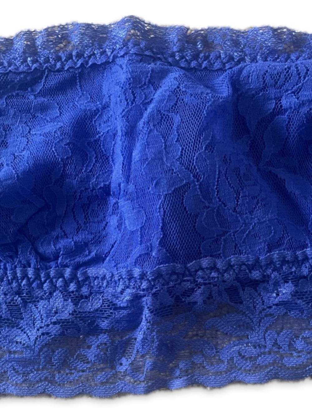 Bandeau Bralette Navy Blue Floral Lace Size Large - Picture 10 of 10
